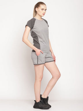 UZARUS Women's Cotton Set of Top and Shorts