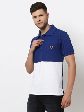Men's Solid Cotton Regular Fit Polo T-Shirt