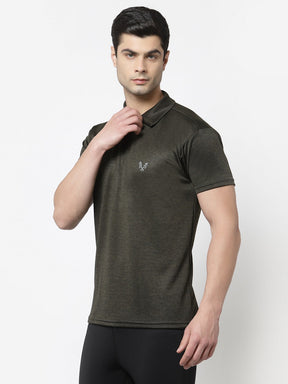 UZARUS Men's Dry Fit Sports Gym Polo T-Shirt