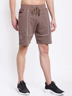 Uzarus Men's Cotton Bermuda Shorts With 2 Zippered Pockets