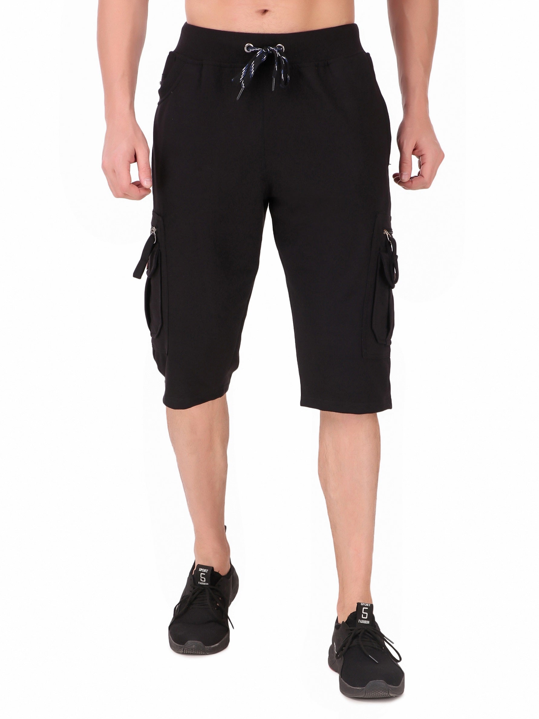 Men's Cargo Capri Shorts With 9 Pockets