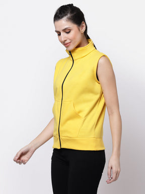UZARUS Women's Half Sleeves Cotton Fleece Premium Jacket