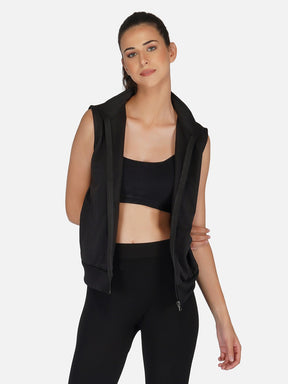 UZARUS Women's Half Sleeves Cotton Fleece Premium Jacket