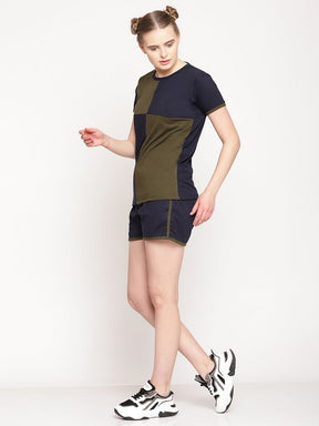 UZARUS Women's Cotton Set of Top and Shorts
