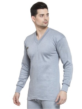 MEN'S SOLID V-NECK THERMAL TOP