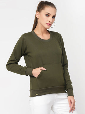 UZARUS Women's Cotton Fleece Premium Sweatshirt