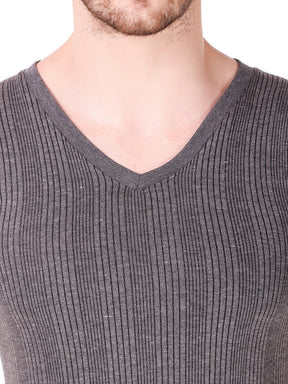 MEN'S SLEEVELESS COTTON V-NECK THERMAL TOP