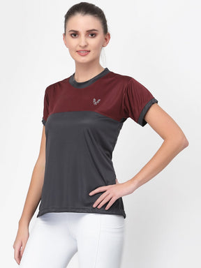 UZARUS Women's Dry Fit Workout Top Sports Gym T-Shirt
