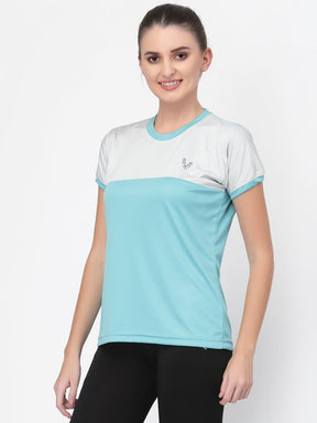 UZARUS Women's Dry Fit Workout Top Sports Gym T-Shirt