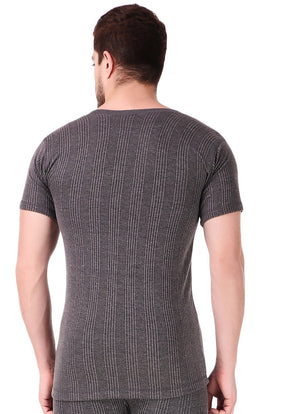 MEN'S HALF SLEEVES COTTON ROUND NECK THERMAL TOP