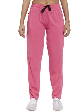 Uzarus Women's Cotton Track Pants With 2 Zippered Pockets