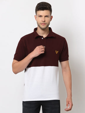 Men's Solid Cotton Regular Fit Polo T-Shirt