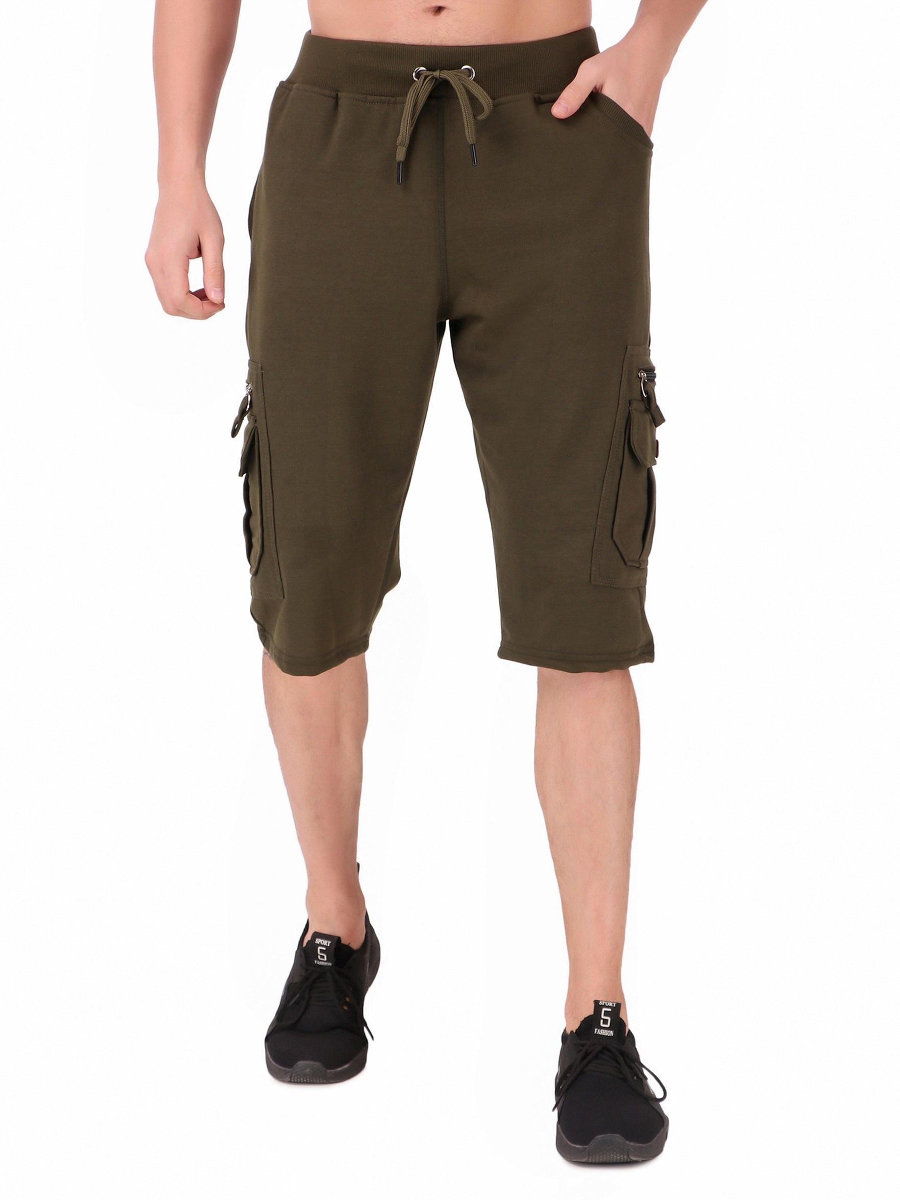 Men's Cargo Capri Shorts With 9 Pockets