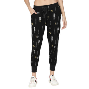 Women's Cotton Slim Fit Joggers Track Pants with 2 Zippered Pockets