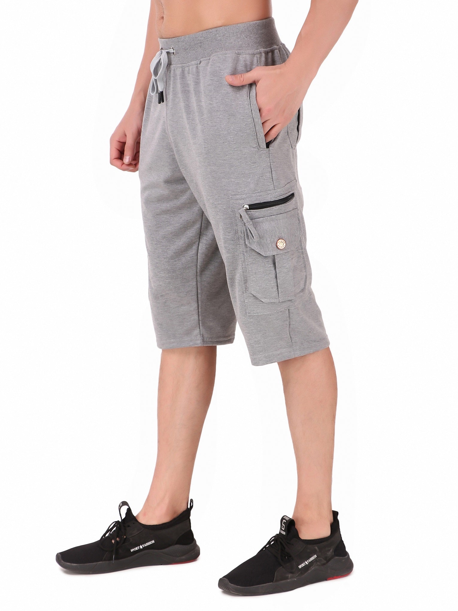 Men's Cargo Capri Shorts With 9 Pockets