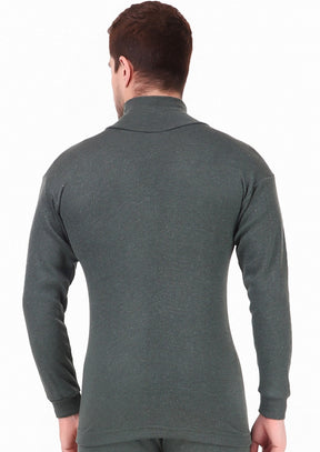 MEN'S SOLID HIGH NECK THERMAL WEAR TOP