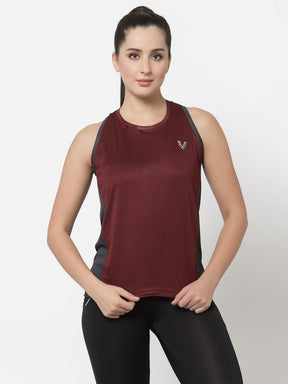 UZARUS Women's Dry Fit Workout Tank Top Sports Gym T-Shirt (Pack Of 2)