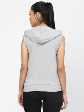 UZARUS Women's Half Sleeves Cotton Anthra Jacket with Hood