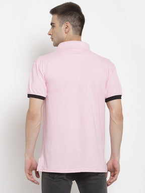 Men's Solid Cotton Regular Fit Polo T-Shirt