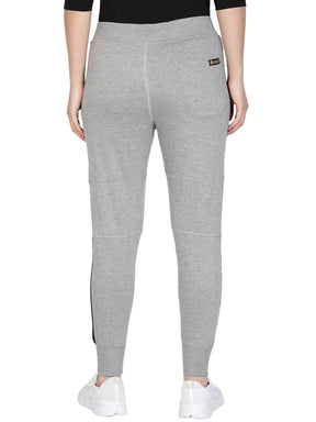 Women's Cotton Slim Fit Joggers Track Pants with 2 Zippered Pockets