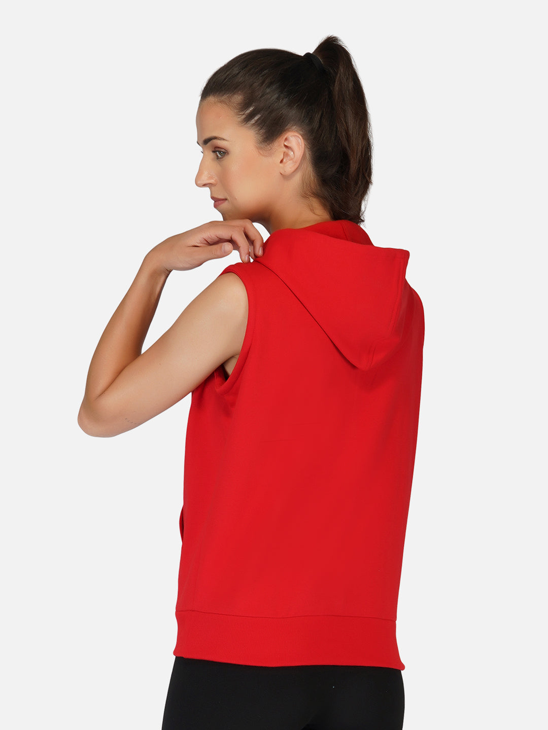 UZARUS Women's Half Sleeves Cotton Fleece Premium Jacket with Hood