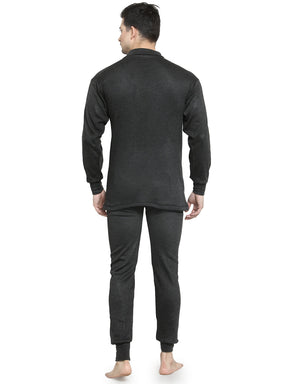 MEN'S SOLID HIGH NECK THERMAL WEAR TOP AND BOTTOM SET
