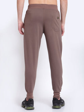 UZARUS Men's Cotton Joggers Track Pants with 2 Zippered Pockets