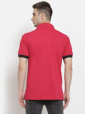 Men's Solid Cotton Regular Fit Polo T-Shirt