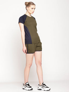 UZARUS Women's Cotton Set of Top and Shorts