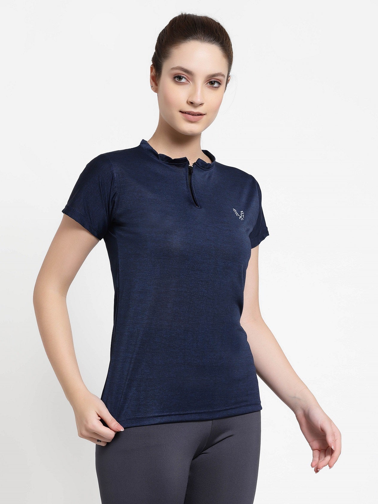 UZARUS Women's Half Sleeves Sports Gym T-Shirt