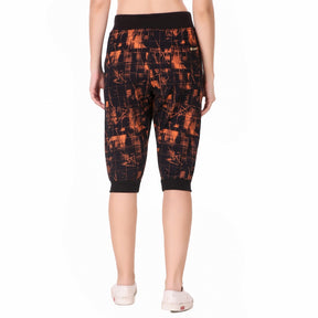 Women's Cotton Three Fourth Capri Shorts With Two Zippered Pockets