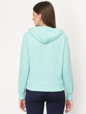UZARUS Women's Cotton Fleece Latest Stylish Sweatshirt Hoodie