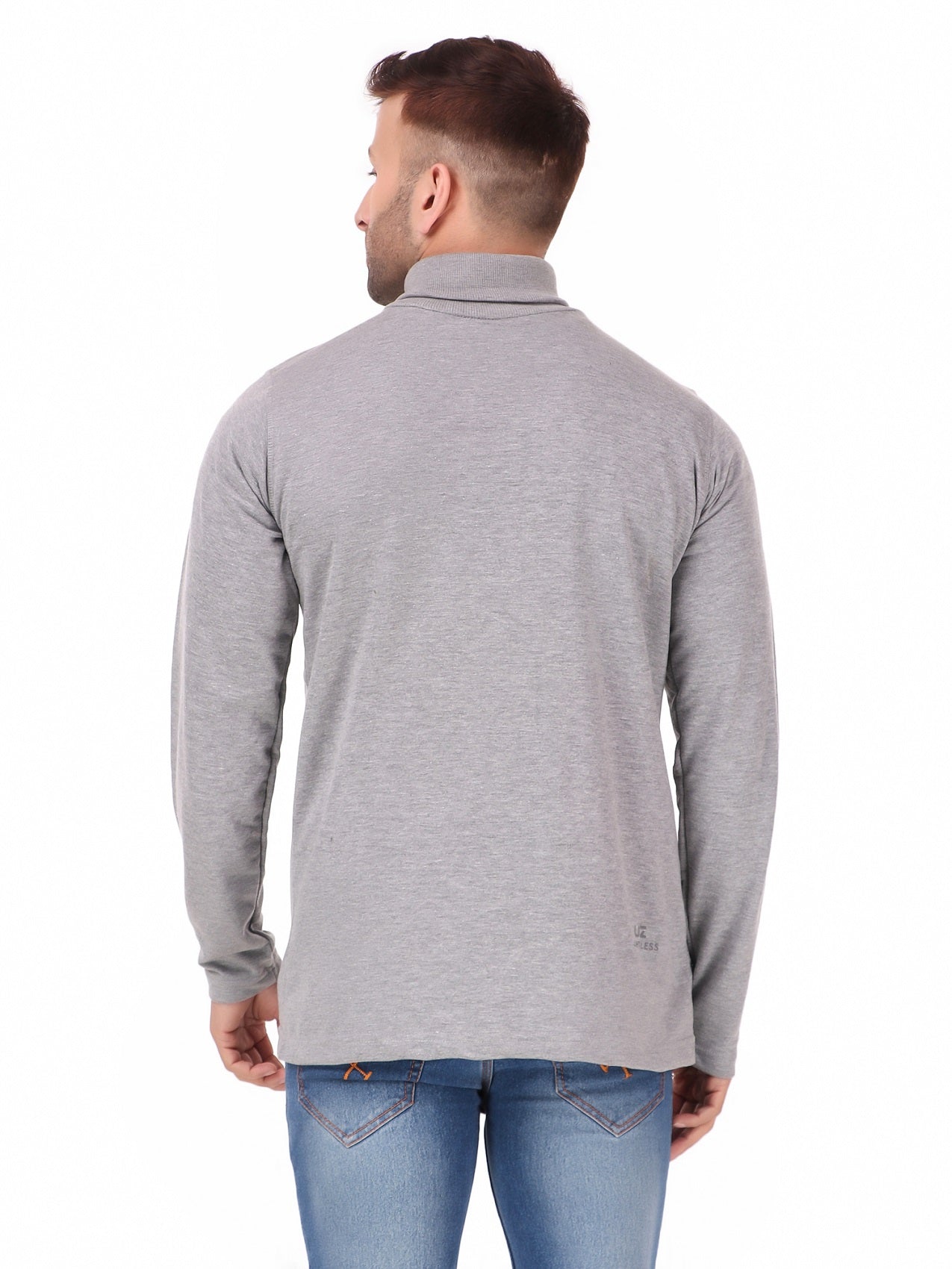 Men's Cotton Solid Full Sleeve Turtle Neck T Shirt for Men