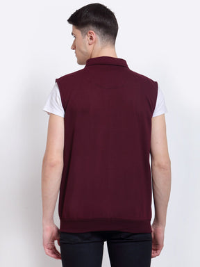 Men's Sleeveless Regular Solid Jacket