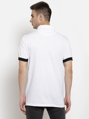Men's Solid Cotton Regular Fit Polo T-Shirt