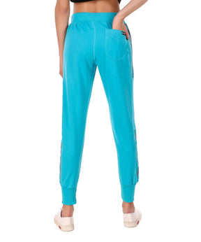 Women's Cotton Slim Fit Joggers Track Pants with 2 Zippered Pockets