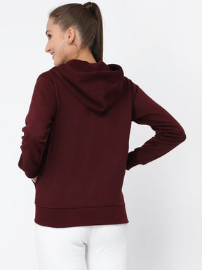 UZARUS Women's Cotton Fleece Premium Sweatshirt Hoodie