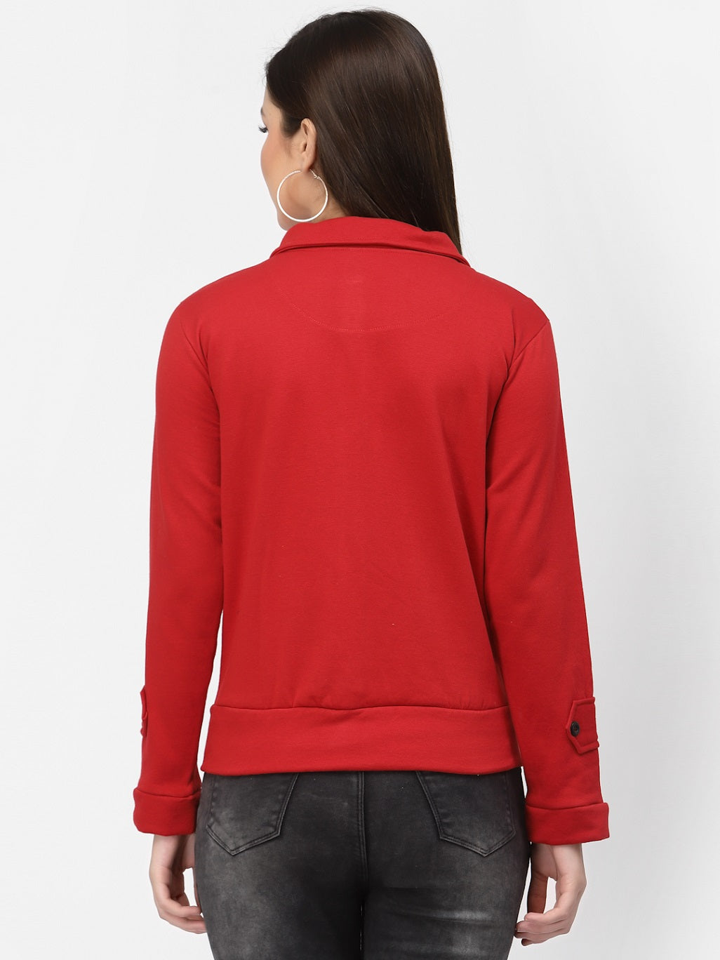 Women's Solid Cotton Tailored Full Sleeve Jacket