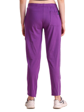 Uzarus Women's Cotton Track Pants With 2 Zippered Pockets