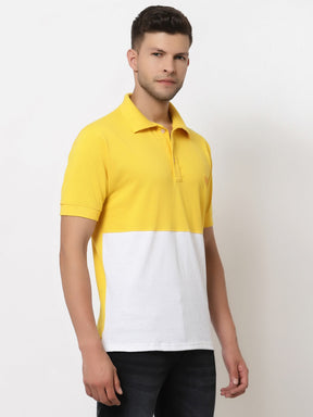 Men's Solid Cotton Regular Fit Polo T-Shirt