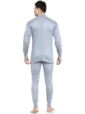 MEN'S SOLID HIGH NECK THERMAL WEAR TOP AND BOTTOM SET