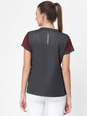 UZARUS Women's Dry Fit Workout Top Sports Gym T-Shirt