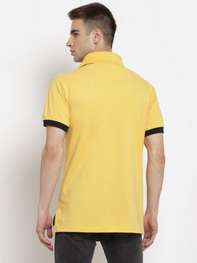 Men's Solid Cotton Regular Fit Polo T-Shirt