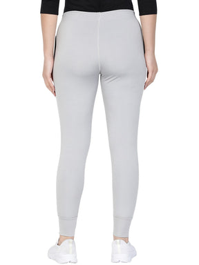 Women's Stretchable Lycra Joggers Track Pants with 2 Zippered Pockets for Gym, Yoga, Workout and Casual Wear