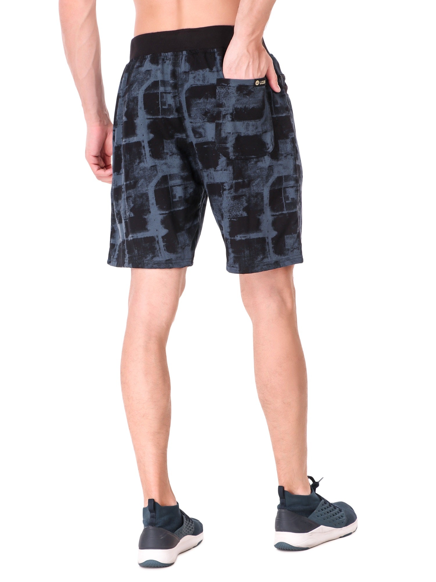 Uzarus Men's Cotton Bermuda Shorts With 2 Zippered Pockets