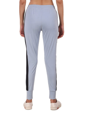 Women's Stretchable Lycra Joggers Track Pants with 2 Zippered Pockets for Gym, Yoga, Workout and Casual Wear