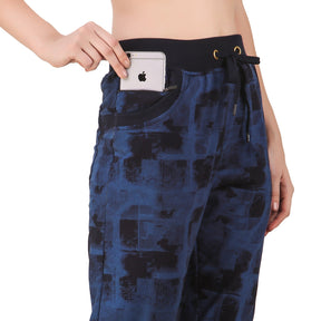 Women's Cotton Slim Fit Joggers Track Pants with 2 Zippered Pockets