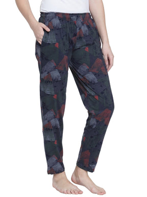 Uzarus Women's Cotton Track Pants With 2 Zippered Pockets