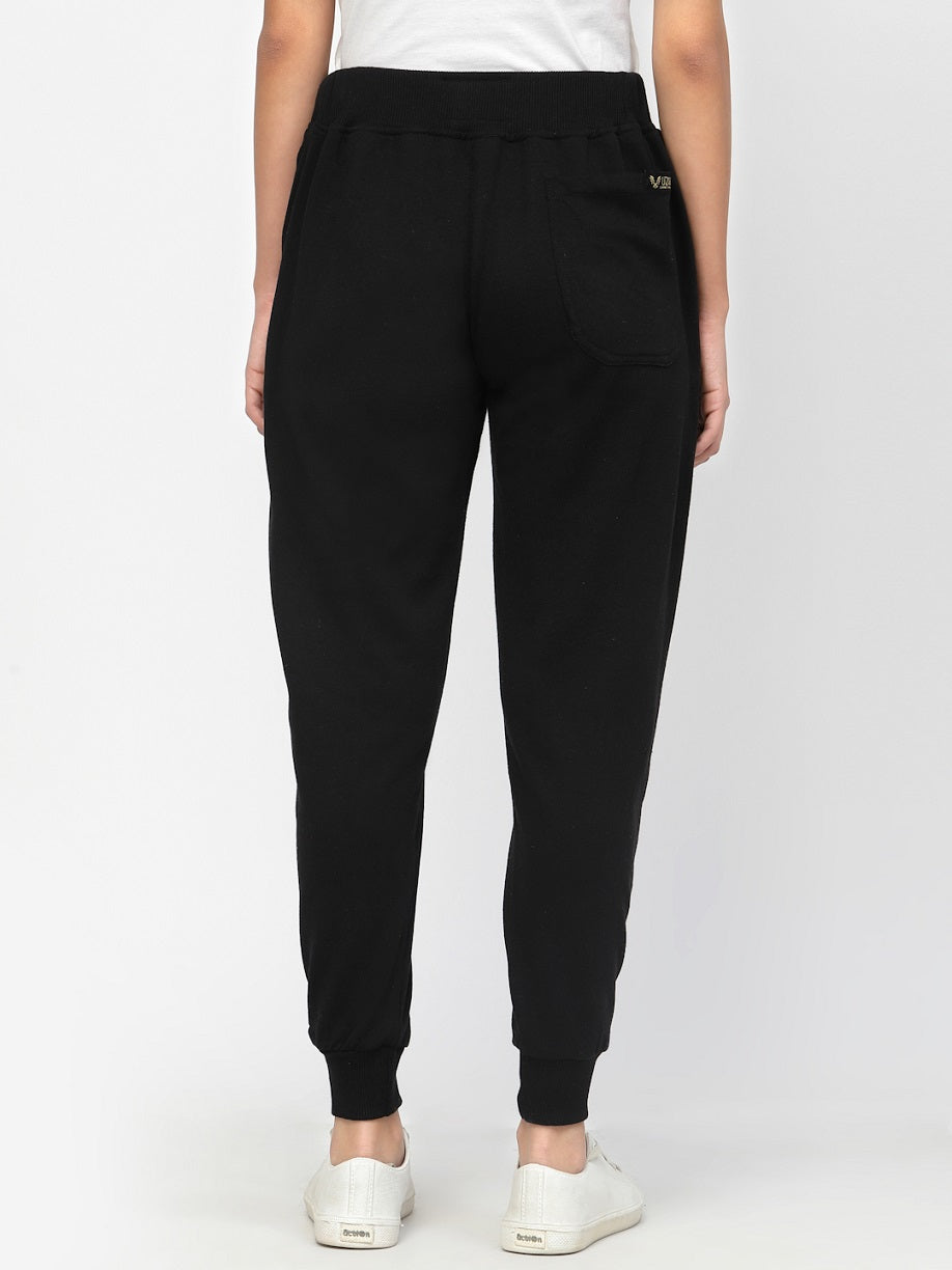 Women's Cotton Regular Fit Joggers Track Pants with 2 Pockets