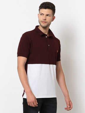 Men's Solid Cotton Regular Fit Polo T-Shirt
